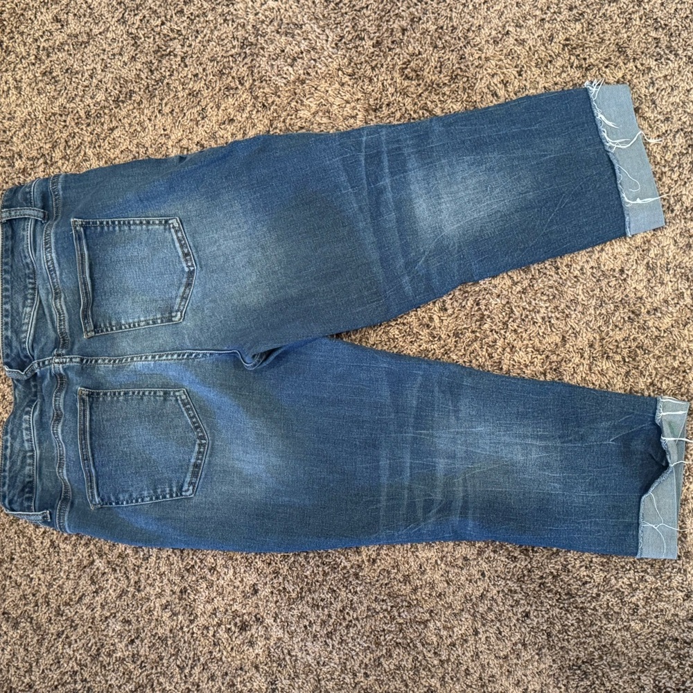 Maurices Blue Distressed Capri Jeans - Picture 2 of 3